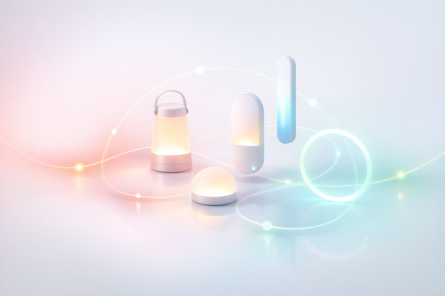 抽象智能灯具产品生态图